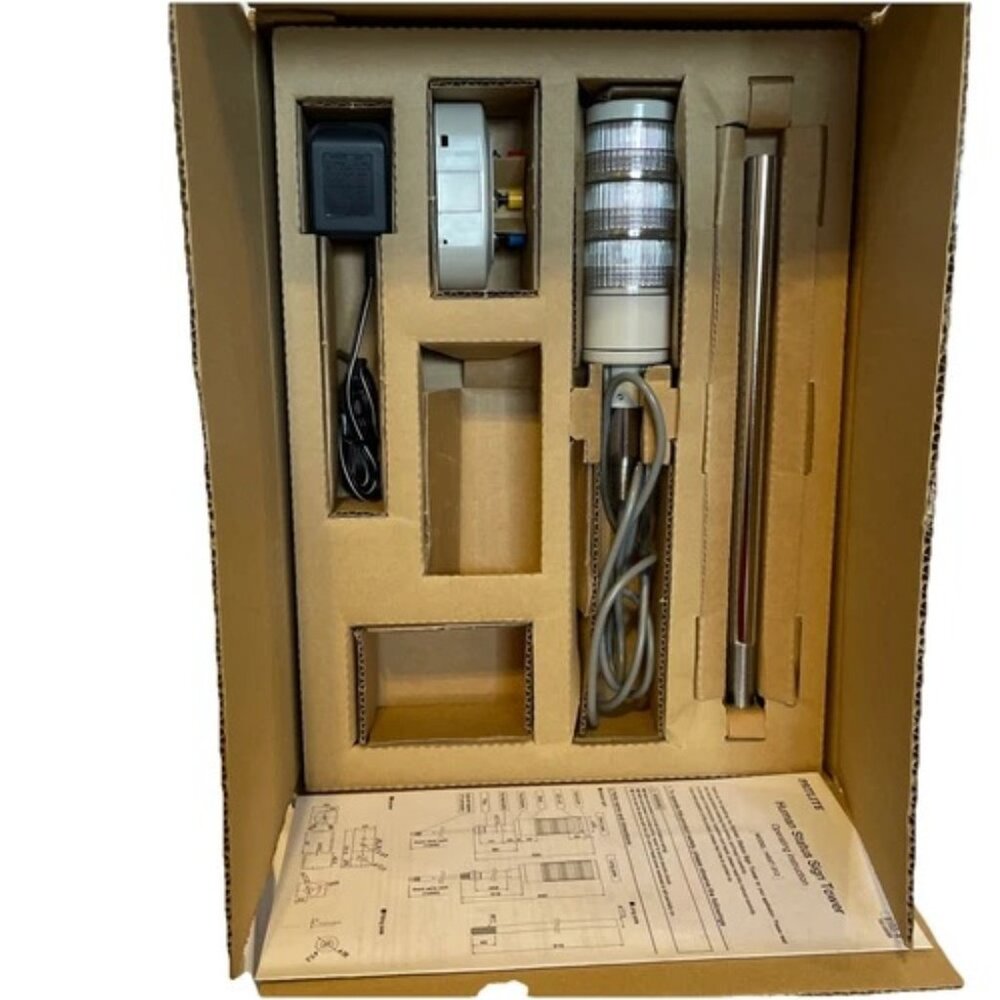 PARTS Patlite HSST-312-RYG Signal Light Assembly Kit 120V MISSING MOUNTING PARTS